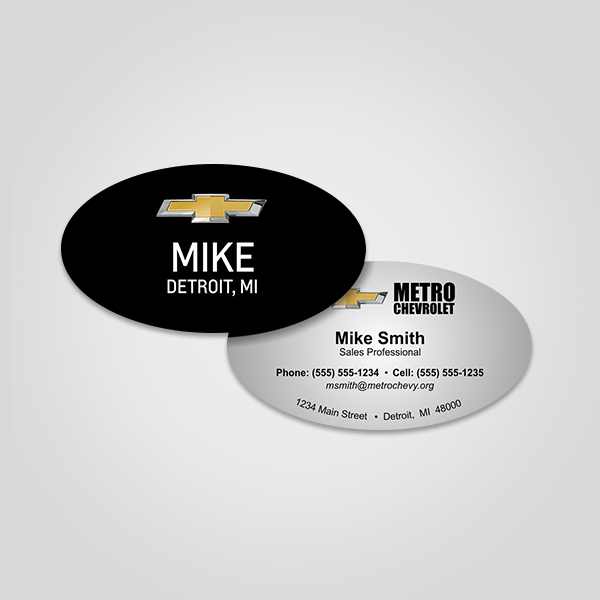 Oval Visiting Cards
