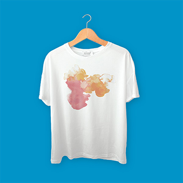 white T shirt with custom print