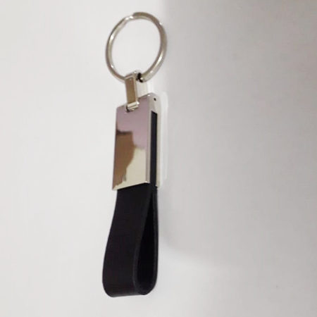 Leather & Metal Keychain